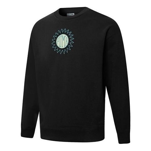 Pleteni pulover Puma Downtown Graphic Crew Living Series Embroidered Knit Pullover Črna | 533677-01