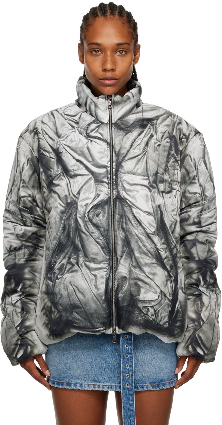 Puhovka Y/PROJECT Gray Compact Puffer Jacket Siva | JACK109-S25, 0