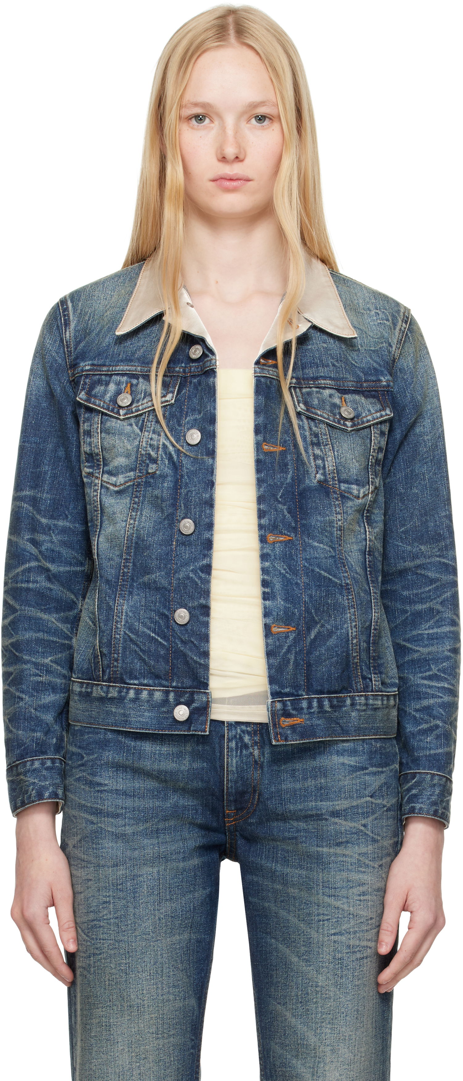 Jakna Maison Margiela MM6 Maison Margiela Sports Denim Jacket Modra | S62AN0141 M30016, 0