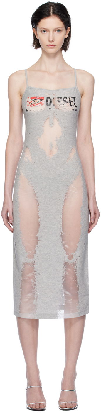 Obleke Diesel D-Hoper-Devo Midi Dress Siva | A12109 0SHAY, 0