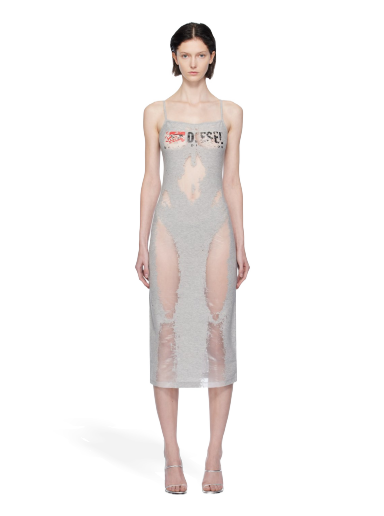 Obleke Diesel D-Hoper-Devo Midi Dress Siva | A12109 0SHAY