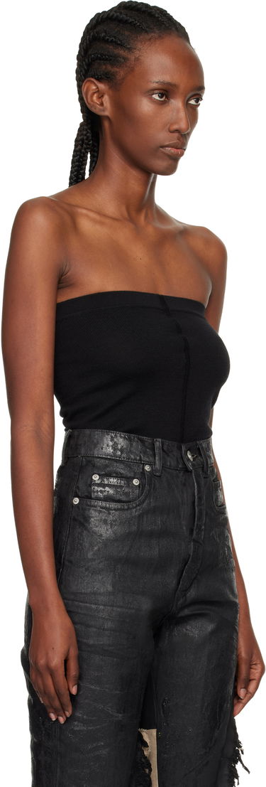 Majica brez rokavov Rick Owens Rick Owens Concordians Runway Ribbed Tube Top Črna | RO02E4674 WS, 1