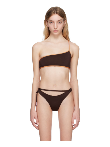 Kopalke Jacquemus Le Raphia 'Le Haut De Maillot Maio' Bikini Top Rjava | 23E231SW026-2133