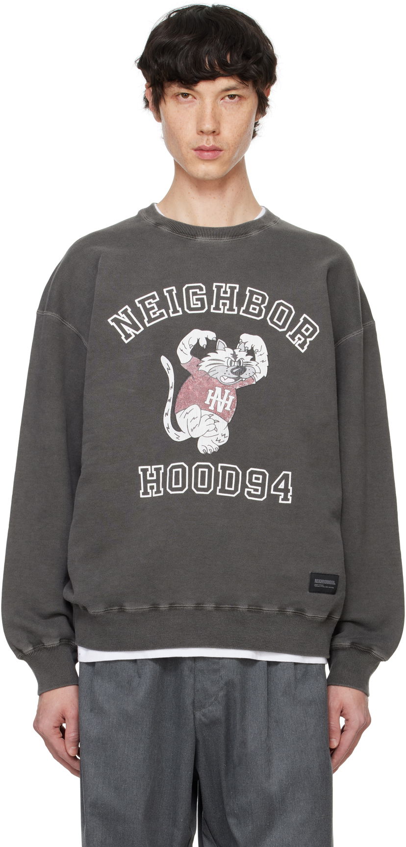 Pulover Neighborhood Sweatshirt Pigment-Dyed Črna | 242UNNH-CSM01