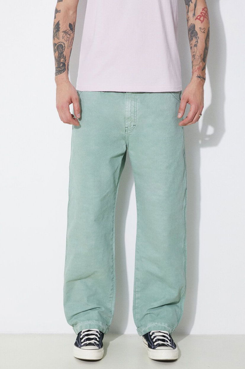 Cargo hlače Human Made Garment Dyed Painter Pants Zelena | HM27PT008