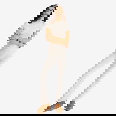 Hlače SKIMS SKIMS Foldover Jersey Pant, Size Large Bež | AP-PNT-0715-OATHEATHER, 4