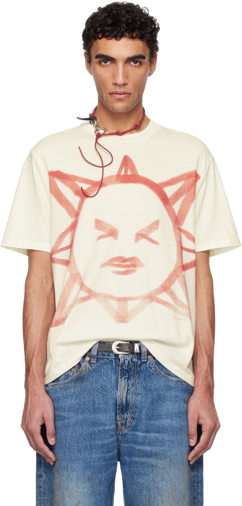 Majica OUR LEGACY Our Legacy Box Sun Graphic T-Shirt Bež | M2256BSS