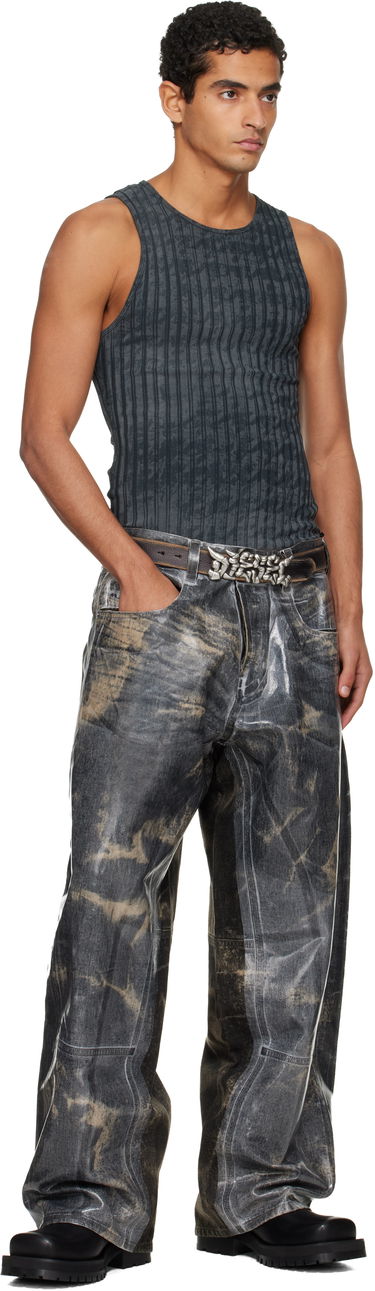 Majica brez rokavov Diesel Ribbed Distressed Tank Top Siva | A21587-0QKBU-02A, 4