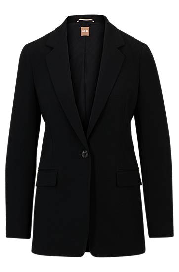 Jakna BOSS Crepe Regular-Fit Jacket Črna | 50490053, 0
