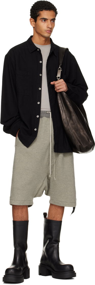 Kratke hlače Rick Owens DRKSHDW Concordians Drawstring Pods Shorts Siva | DU02E7380 FGM, 3