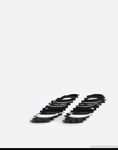 Superge in čevlji Dolce & Gabbana Technical Fabric Sandals With Dg Logo For First Steps (19-26) Črna | DL0068AY2338B939, 2