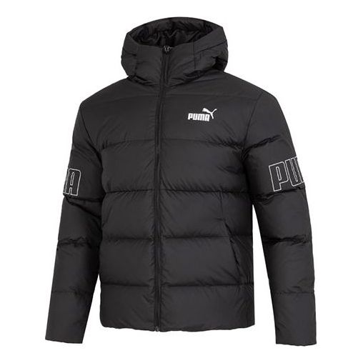 Puhovka Puma Power Hooded Down Puffer Jacket Črna | 676032-01