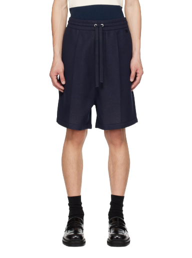 Kratke hlače AMI Pinched Seam Shorts Mornarica | HSO615.750