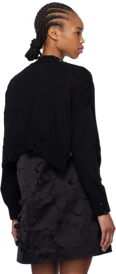 Pleteni pulover Marni Marni Worn Ribs Shrug Sweater Črna | GCMD0579A0 UFC652, 2