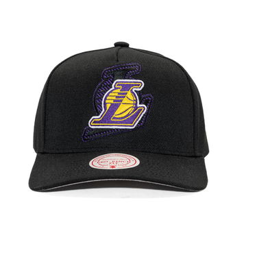 Kapa Mitchell & Ness NBA Los Angeles Lakers Tilted Pro Snapback Cap Črna | HP12813-LALBLCK, 1