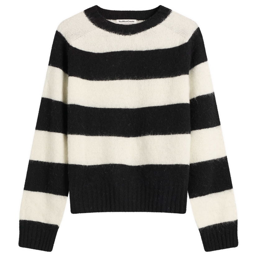 Pleteni pulover YMC Jets Stripe Knit, Size X-Small Večbarvna | Q8ZAN-01