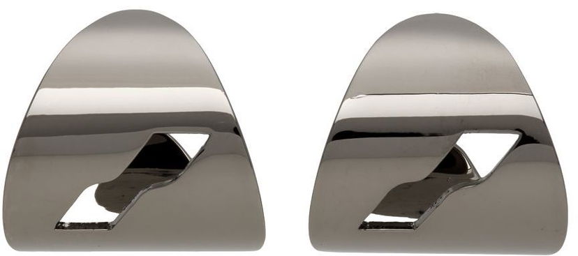 Uhani We11done Logo Motif Earrings Kovinski | WD-AJ1-22-707-U-DG