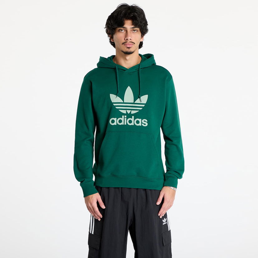 Pulover adidas Originals Classics Trefoil Hoodie Sweatshirt Zelena | JN7011