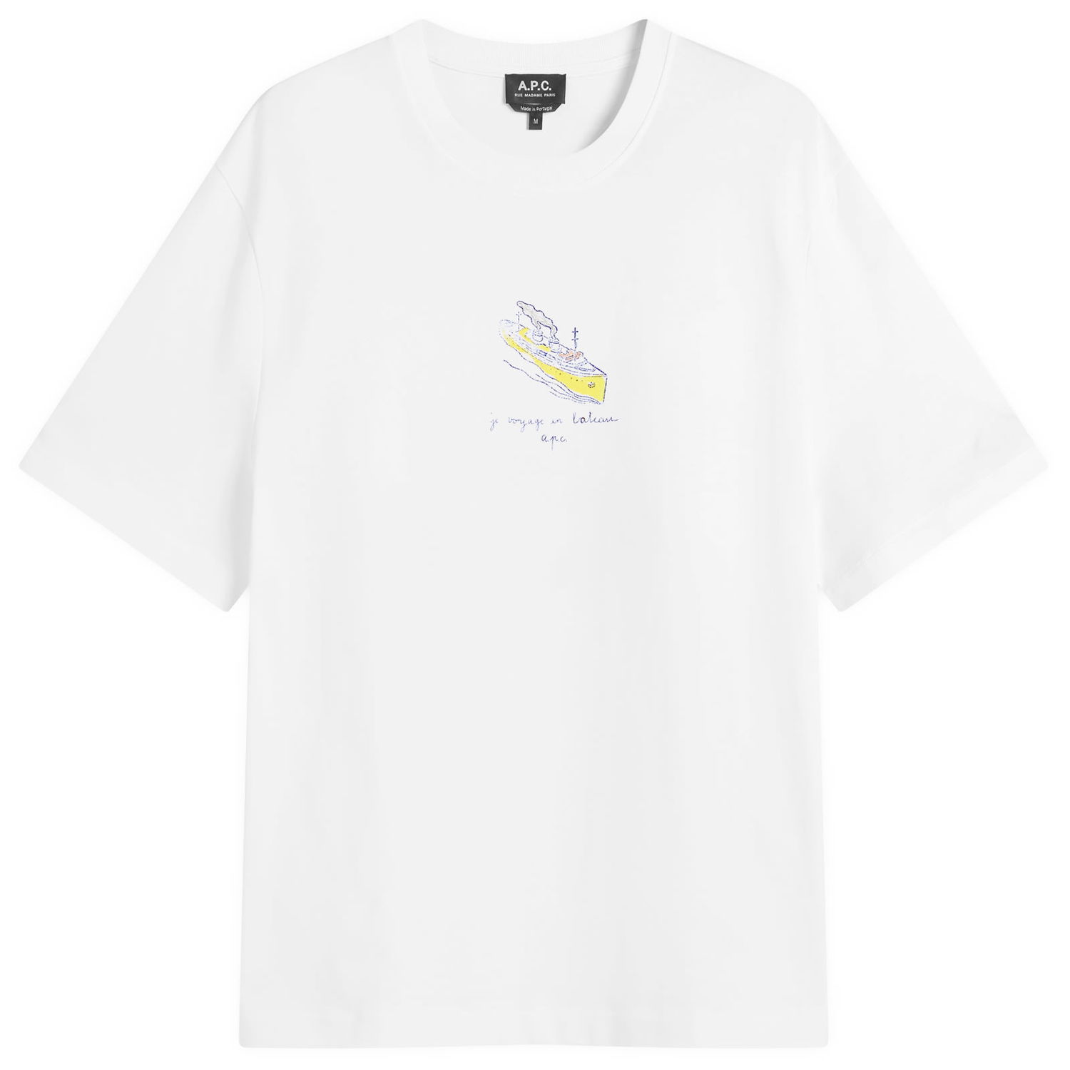 Majica A.P.C. A.P.C. Men's Jack Voyage Graphic T-Shirt, Size Small Bela | COHJC-H26517-AAB, 1