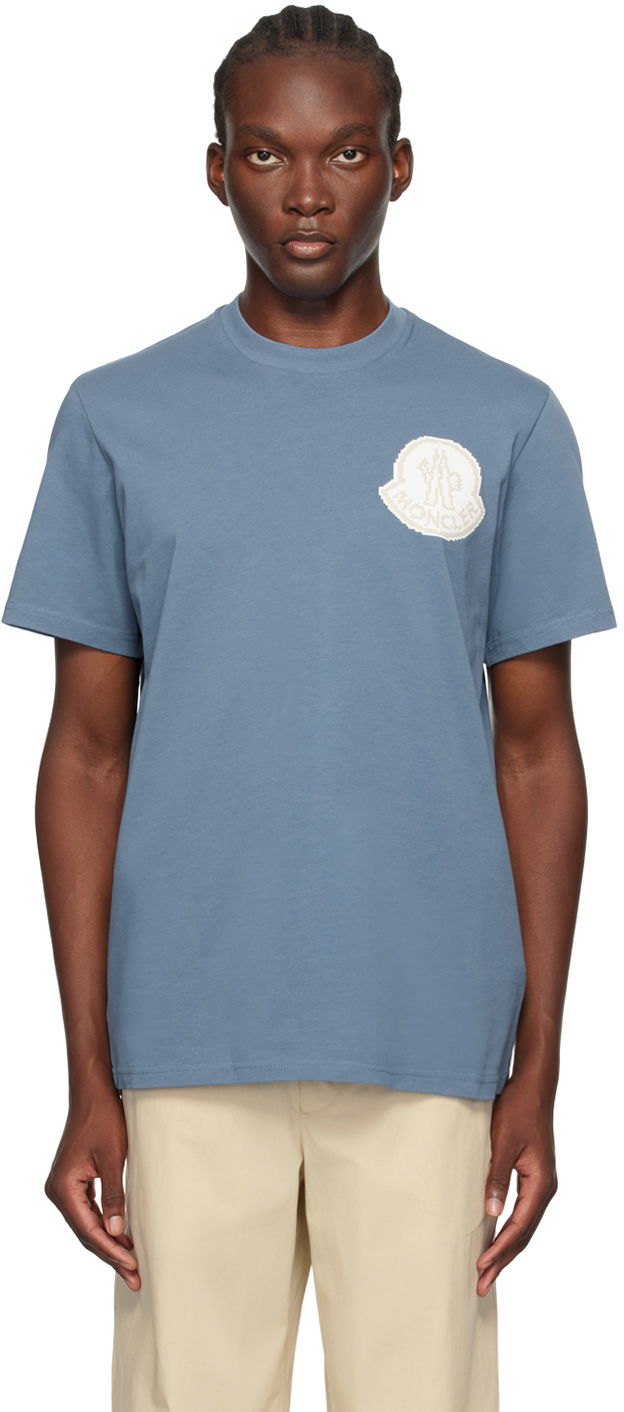 Majica Moncler Blue Logo T-Shirt Modra | J20918C0000483927, 0