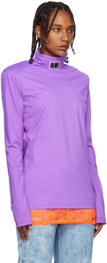 Pleteni pulover VETEMENTS VTMNTS Turtleneck Long Sleeve Top Lila | VL14TO300I, 1