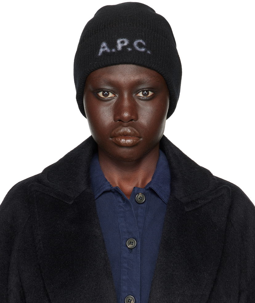 Beanie A.P.C. Black Harry Beanie Črna | WVBDK-M25085