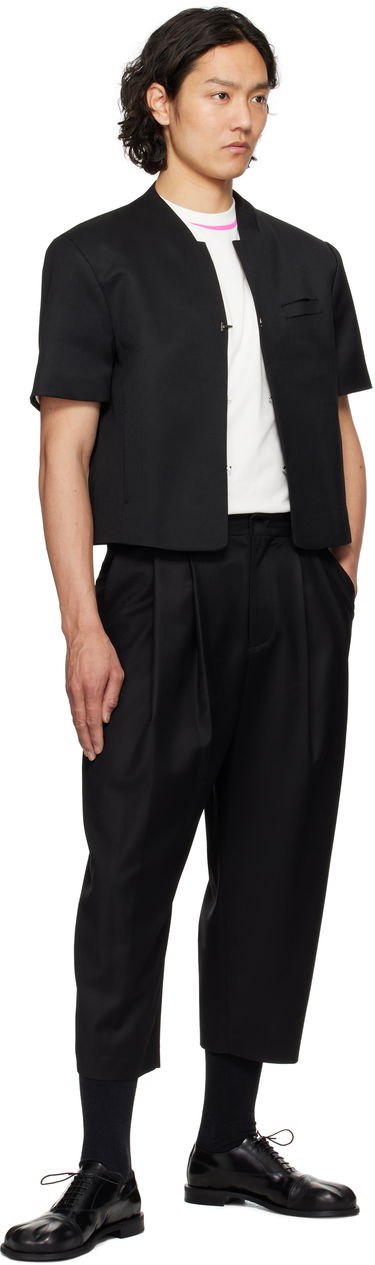 Hlače ADER ERROR ADER error Sig; Tag 01 Cropped Pleated Trousers Črna | BO42FYSA0101BK, 3