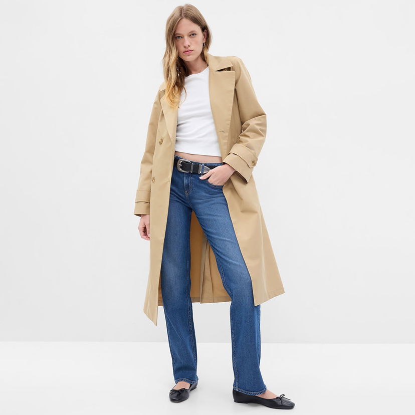 Trenčkot GAP Icon Trench Coat Khaki Bež | 736395-01
