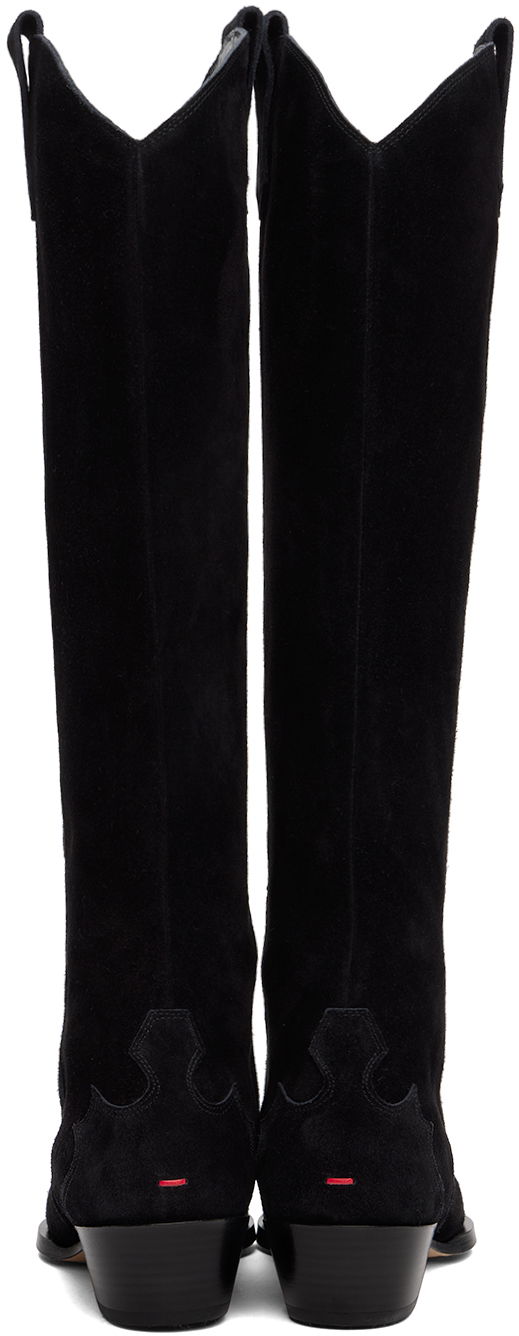 Oblačila Aeyde Aeyde Aruna Suede Cowboy Tall Boots Črna | A11-KB-ARUP40CH-223-800-022, 1