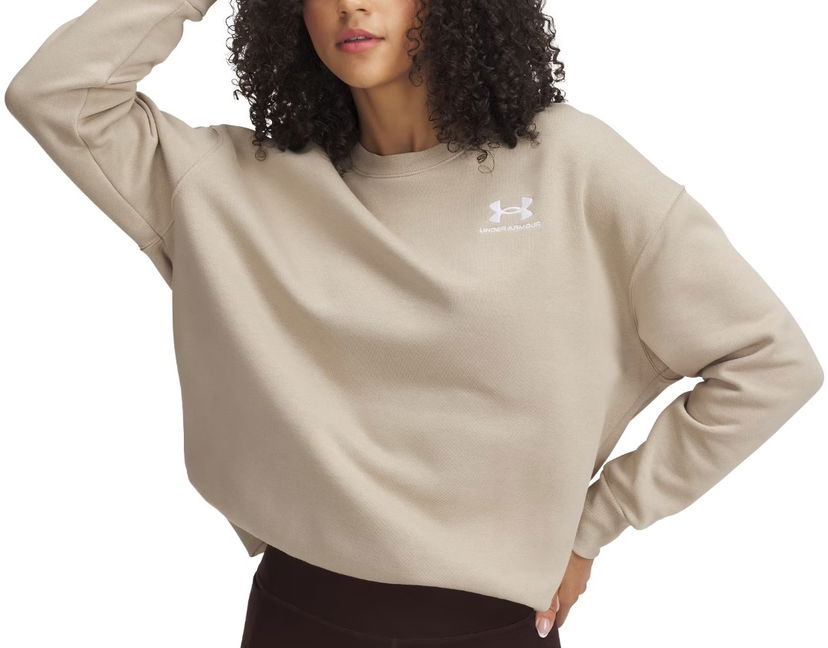 Pleteni pulover Under Armour Under Armour Icon Fleece Crew Sweatshirt Bež | 1379475-303