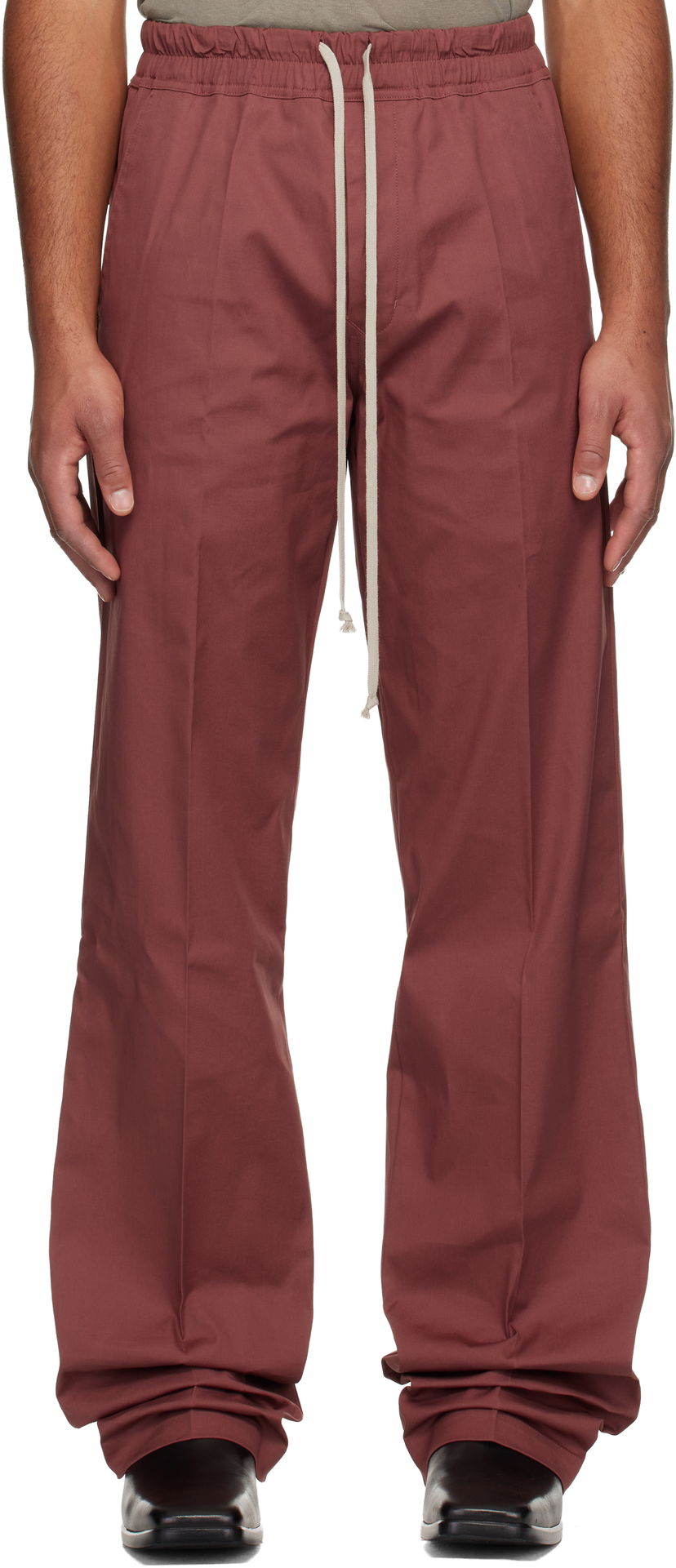 Hlače Rick Owens Concordians Dietrich Drawstring Trousers Bordo | RU02E1378 TE