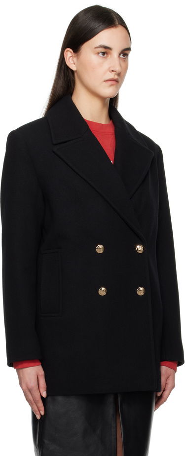 Plašči Anine Bing Anine Bing Glenn Peacoat Črna | A-01-10453-BLK1, 1