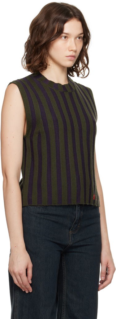 Majica brez rokavov Eckhaus Latta Eckhaus Latta Striped Sleeveless Top Zelena | 8025-EL-PF25-M -, 1