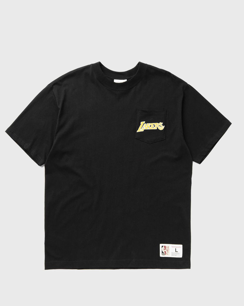 Majica Mitchell & Ness Mitchell & Ness Los Angeles Lakers Vintage Logo Pocket T-Shirt Črna | FC9252-LALBLCK