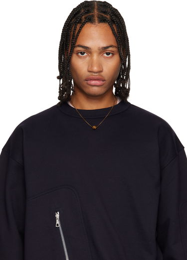 Ogrlica Dries Van Noten Box Chain Necklace with Round Stone Pendant Večbarvna | 252-028218-092, 1