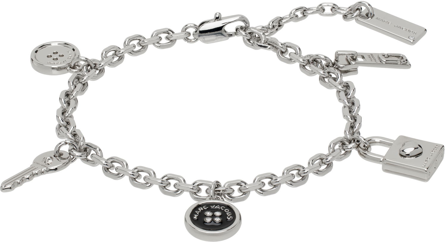 Zapestnica Marc Jacobs Marc Jacobs Charm Bracelet with Buttons, Lock, Key and Logo Tag Kovinski | 2R4JBR001J41, 0