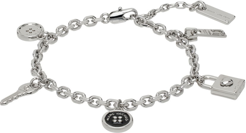 Zapestnica Marc Jacobs Marc Jacobs Charm Bracelet with Buttons, Lock, Key and Logo Tag Kovinski | 2R4JBR001J41