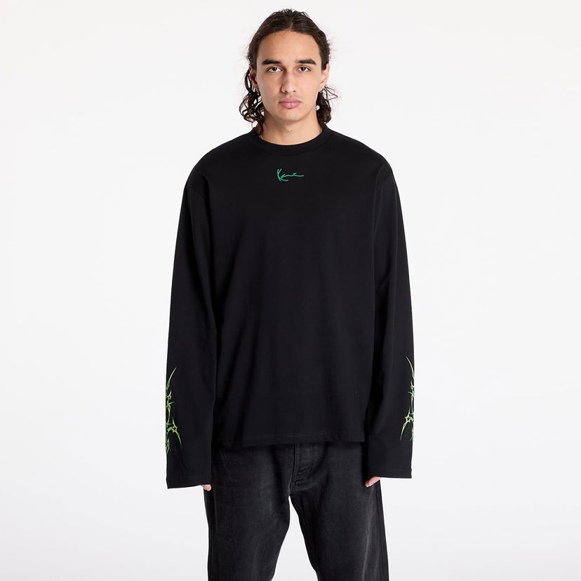 Majica Karl Kani T-shirt Small Signature Tribal LongSleeve Black XXL Črna | 60240012