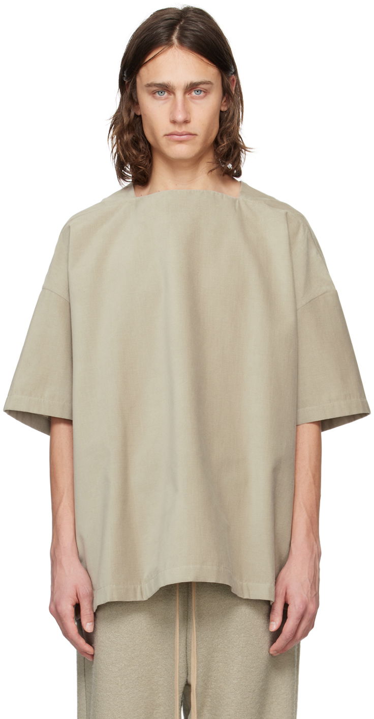Majica Fear of God Green Square Neck T-Shirt Zelena | FG850-203COR