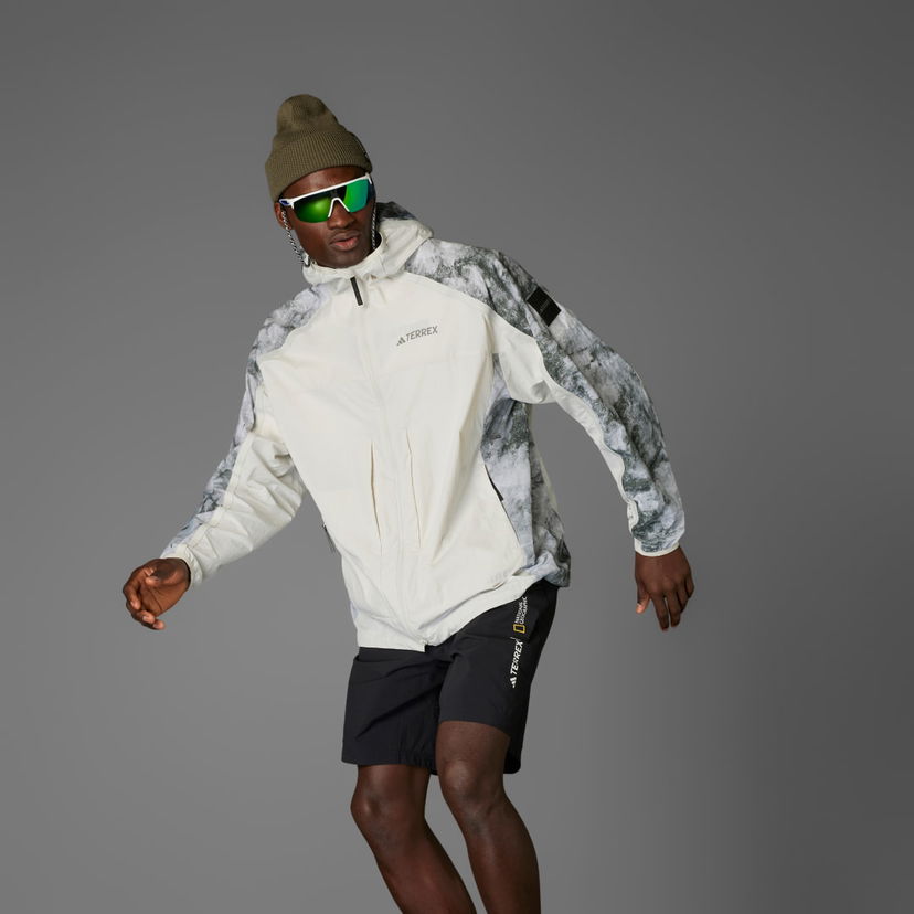 Vetrovka adidas Performance adidas National Geographic WIND.RDY Jacket Bela | JD5838