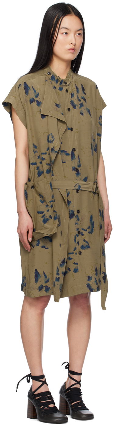 Obleke LEMAIRE Lemaire Asymmetrical Minidress Zelena | DR1063 LF1262, 1