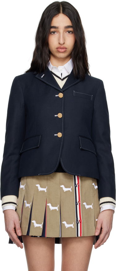 Jakna Thom Browne Thom Browne High Break Sportcoat Blazer Mornarica | FBC929H-F0829, 0