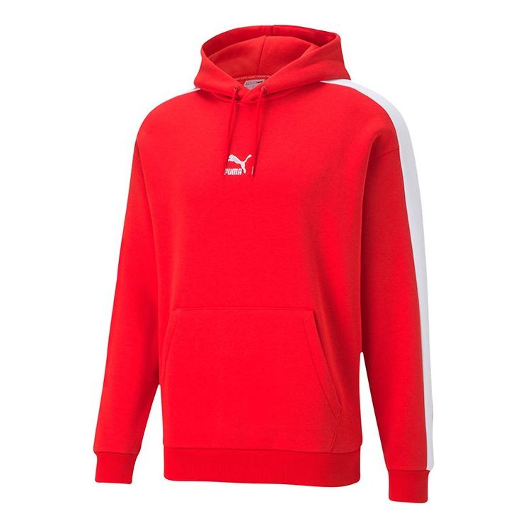Pulover Puma Casual Colorblock Hoodie Rdeča | 530272-11