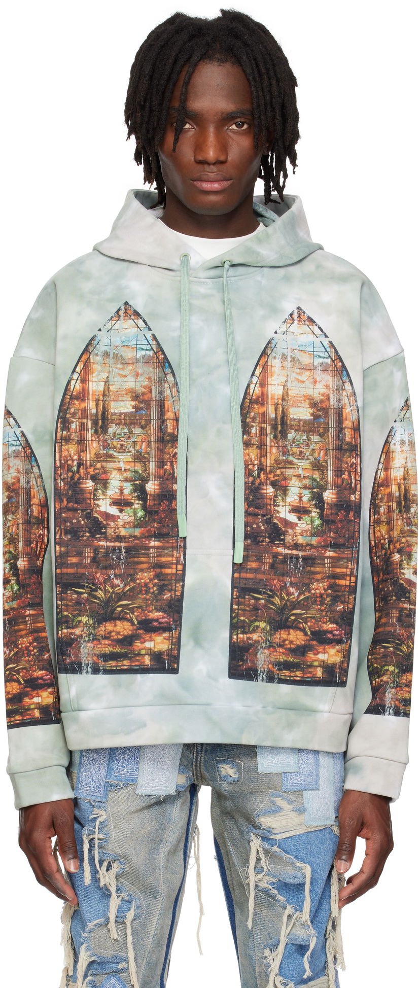 Pulover Who Decides War Who Decides War Eden Graphic Print Hoodie Zelena | 1110160008SS25