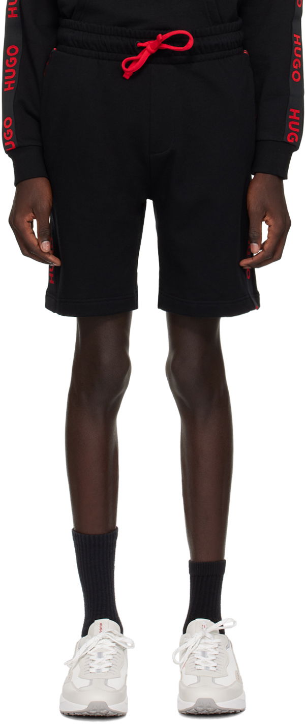 Kratke hlače BOSS Hugo Drawstring Shorts Črna | 50496996