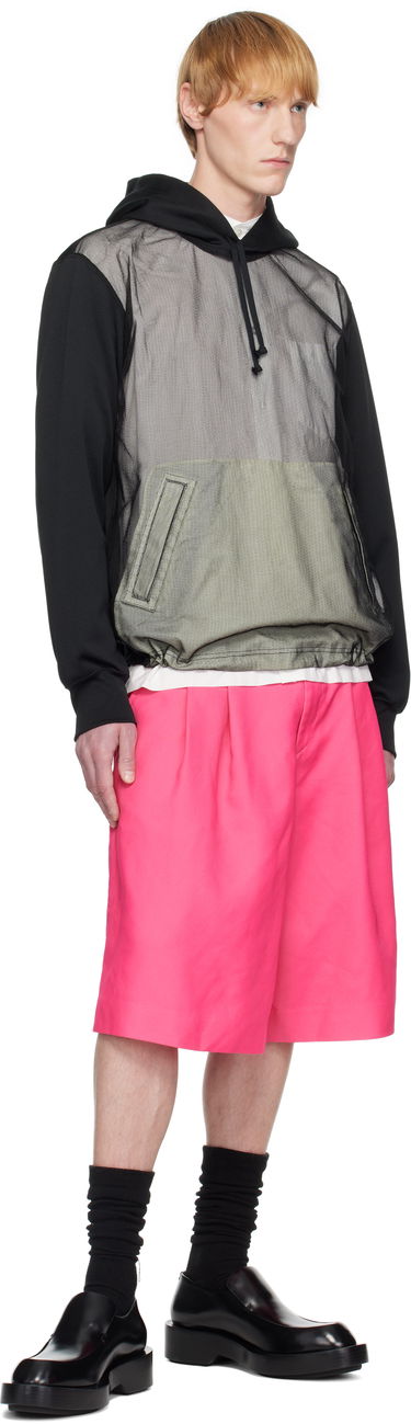 Pulover Comme des Garçons Homme Plus Smooth Thick & Tulle Hoodie Črna | PO-T030-051, 3