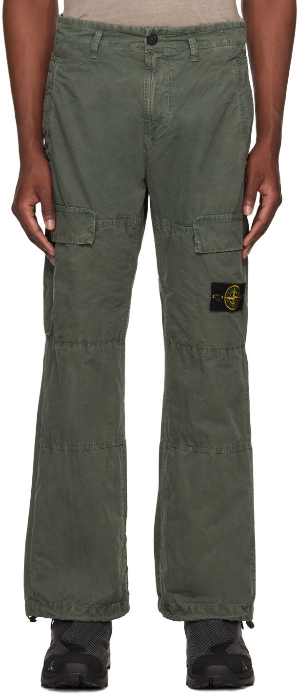Cargo hlače Stone Island Patch Cargo Pants "Khaki" Zelena | 8015311WA