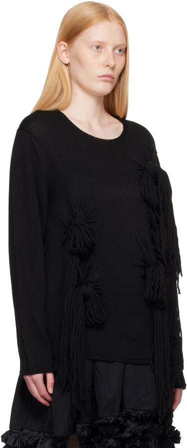Pleteni pulover Comme des Garçons Homme Plus Acrylic Wool Jersey Knot Sweater Črna | PO-N001-051, 1