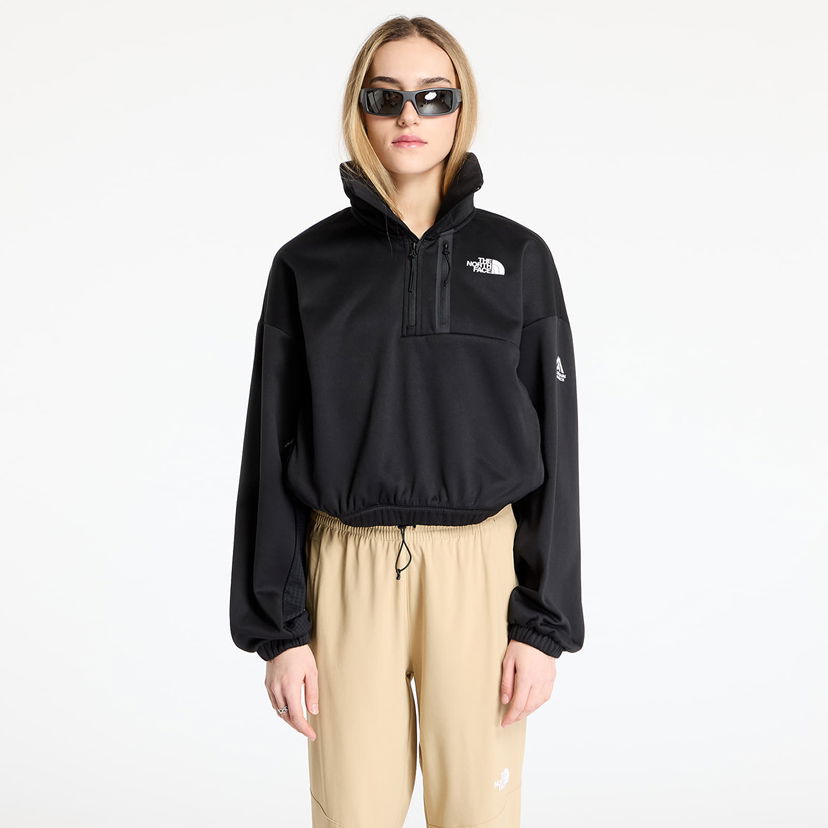 Pleteni pulover The North Face Fleece Interest 1/4 Zip Sweatshirt Črna | NF0A8BFPJK31