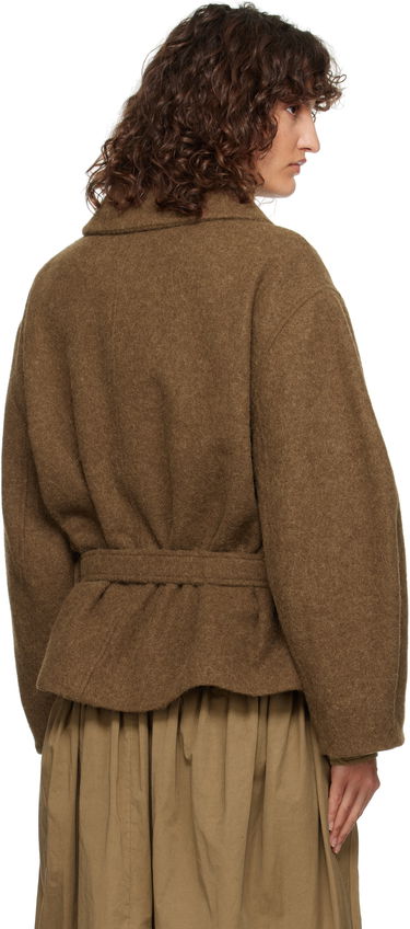 Plašči LEMAIRE Lemaire Short Asymmetrical Bathrobe Jacket Rjava | CO1083 LF504, 2